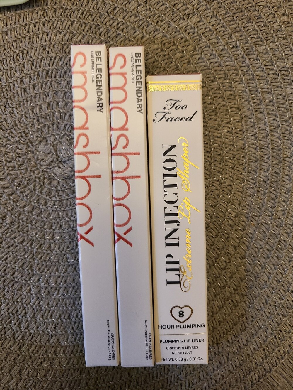 Smashbox & Too Faced Lip Liners Set Of 3